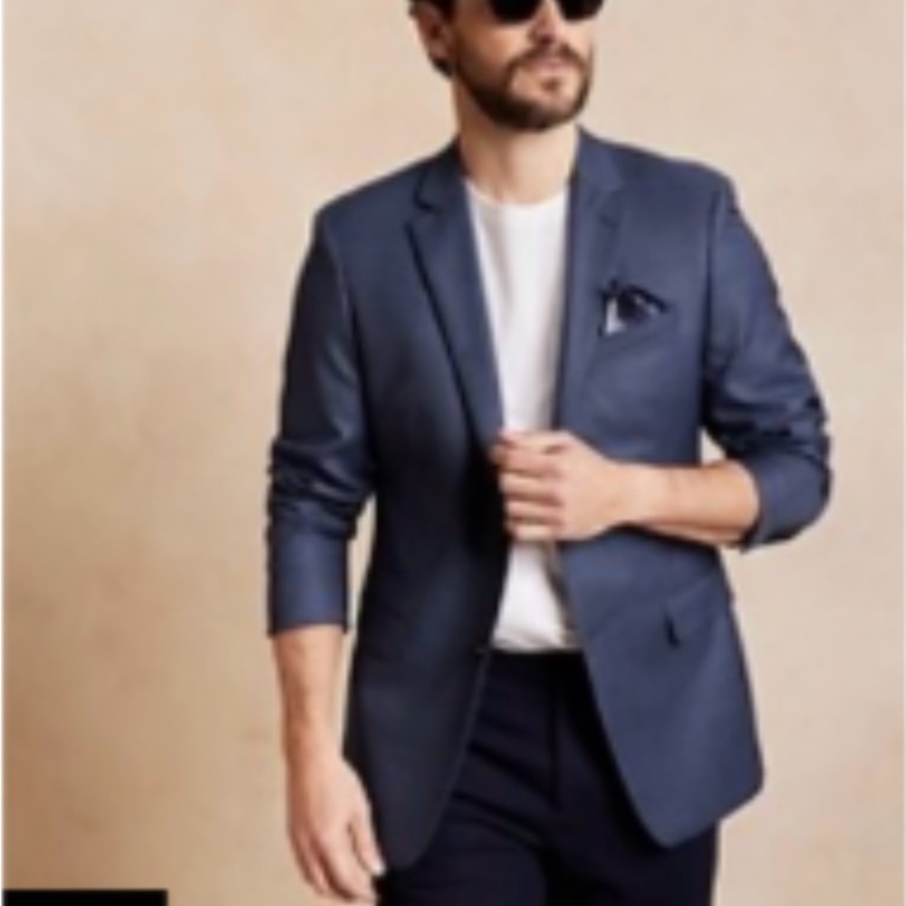 Men’s Slim Fit Italian Wool Suit Jacket